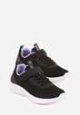 Czarno-Fioletowe Buty Sportowe Sneakersy Ozdobione Tłoczeniem  Erasmysios