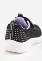 Czarno-Fioletowe Buty Sportowe Sneakersy z Perforacją i Tłoczoną Podeszwą Uriltora