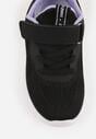 Czarno-Fioletowe Buty Sportowe Sneakersy z Perforacją i Tłoczoną Podeszwą Uriltora