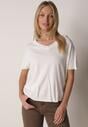 Biała Bluzka z Wiskozą o Nietoperzowym Kroju Oromeda