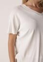 Biała Bluzka z Wiskozą o Nietoperzowym Kroju Oromeda