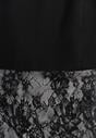 Czarna Koktajlowa Sukienka Bez Rękawów z Koronkowym Dołem Moanthia