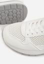 Białe Sneakersy z Siateczką i Antypoślizgową Podeszwą Katala
