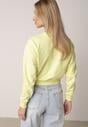 Jasnozielona Bluza z Dodatkiem Bawełny Wykończona Ściągaczami Evilaya