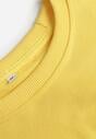 Żółta Bluza z Dodatkiem Bawełny Wykończona Ściągaczami Evilaya