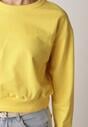 Żółta Bluza z Dodatkiem Bawełny Wykończona Ściągaczami Evilaya