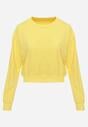 Żółta Bluza z Dodatkiem Bawełny Wykończona Ściągaczami Evilaya