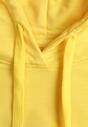 Żółta Bluza z Dodatkiem Bawełny z Kapturem Wykończona Ściągaczami Evista