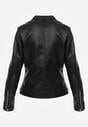 Czarna Klasyczna Kurtka Ramoneska o Taliowantym Kroju Anlea