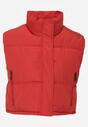 Czerwona Krótka Kamizelka Pikowana Typu Puffer Niraemius