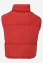 Czerwona Krótka Kamizelka Pikowana Typu Puffer Niraemius