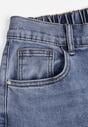 Niebieskie Jeansy z Bawełną o Kroju Mom Fit z Wysokim Stanem Kallis