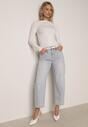 Niebieskie Jeansy z Bawełną o Fasonie Mom Fit z Wysokim Stanem Vrenes