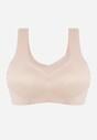 Beżowy Biustonosz Sportowy z Siateczką i Usztywnionymi Miseczkami Zerirae