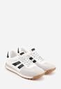 Białe Casualowe Sneakersy z Siateczkowymi Wstawkami Kassadina