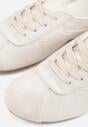 Beżowe Sneakersy z Imitacji Zamszu w Stylu Kultowych Tenisówek Aelliana