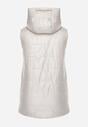 Jasnoszara Kamizelka z Nieodpinanym Kapturem i Geometrycznym Pikowaniem Kalousa