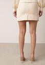 Beżowa Gładka Spódnica VICES o Ołówkowym Kroju Abilura
