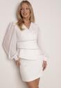 Biała Gładka Spódnica VICES o Ołówkowym Kroju Abilura
