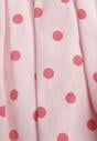 Różowe Szorty z Bawełną i Wiskozą o Kroju Bombki w Kropki Haros