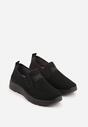 Czarne Wsuwane Buty Sportowe Sneakersy z Siateczki z Elastycznymi Wstawkami Aerero