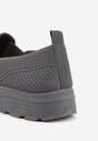 Szare Wsuwane Buty Sportowe Sneakersy z Siateczki z Elastycznymi Wstawkami Aerero