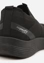 Czarne Wsuwane Buty Sportowe Sneakersy z Siateczkową Cholewką Luthro