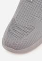 Szare Wsuwane Buty Sportowe Sneakersy z Siateczkową Cholewką Luthro