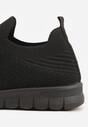 Czarne Sznurowane Buty Sportowe Sneakersy z Siateczki Caeolea
