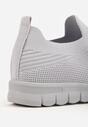 Szare Sznurowane Buty Sportowe Sneakersy z Siateczki Caeolea