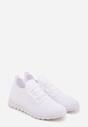 Białe Sznurowane Buty Sportowe Sneakersy z Siateczki Caeolea