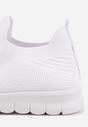 Białe Sznurowane Buty Sportowe Sneakersy z Siateczki Caeolea