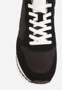 Czarne Buty Sportowe Sneakersy z Pikowanymi Przeszyciami Nelis