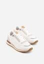 Białe Klasyczne Buty Sportowe Sneakersy z Perforacją na Nosku Lasthora