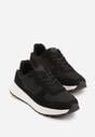Czarne Buty Sportowe Sneakersy na Grubej Podeszwie Nerola