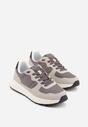 Szare Buty Sportowe Sneakersy na Grubej Podeszwie Nerola