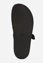 Czarne Klapki z Geometryczną Cholewką i Klamrą z Boku Endrita