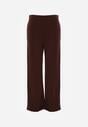 Brązowe Eleganckie Spodnie z Bawełny i Wiskozy w Kant Valelia