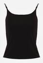 Czarny Wiskozowy Top z Podwójnymi Ramiączkami Hendrea