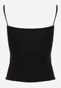 Czarny Wiskozowy Top z Podwójnymi Ramiączkami Hendrea