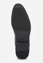 Czarne Eleganckie Półbuty ze Skórzaną Wkładką i Ozdobnymi Przeszyciami Iphaera
