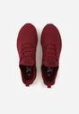 Bordowe Buty Sportowe Sneakersy na Tłoczonej Podeszwie Karill