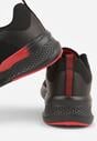 Czarno-Czerwone Buty Sportowe Sneakersy Ozdobione Cieniowanymi Paskami Monissa