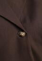 Brązowa Garniturowa Kamizelka Oversize z Dwurzędowym Zapięciem Edriana