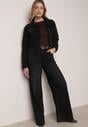 Czarne Jeansy o Szerokim Kroju Palazzo z Bawełną i Wysokim Stanem Zinnalitte