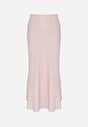 Różowa Satynowa Spódnica z Lekko Rozkloszowanym Dołem  Zinnemira