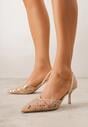 Pantofi stiletto Bej