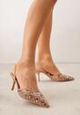 Pantofi stiletto Bej închis