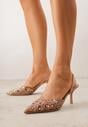 Pantofi stiletto Bej închis