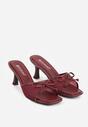 Papuci Bordo cu roșu